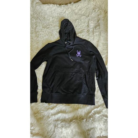 Psycho Bunny Other - Psycho Bunny Hoodie Chicago HD Dotted Hoodie Mens S Black $155 Retail